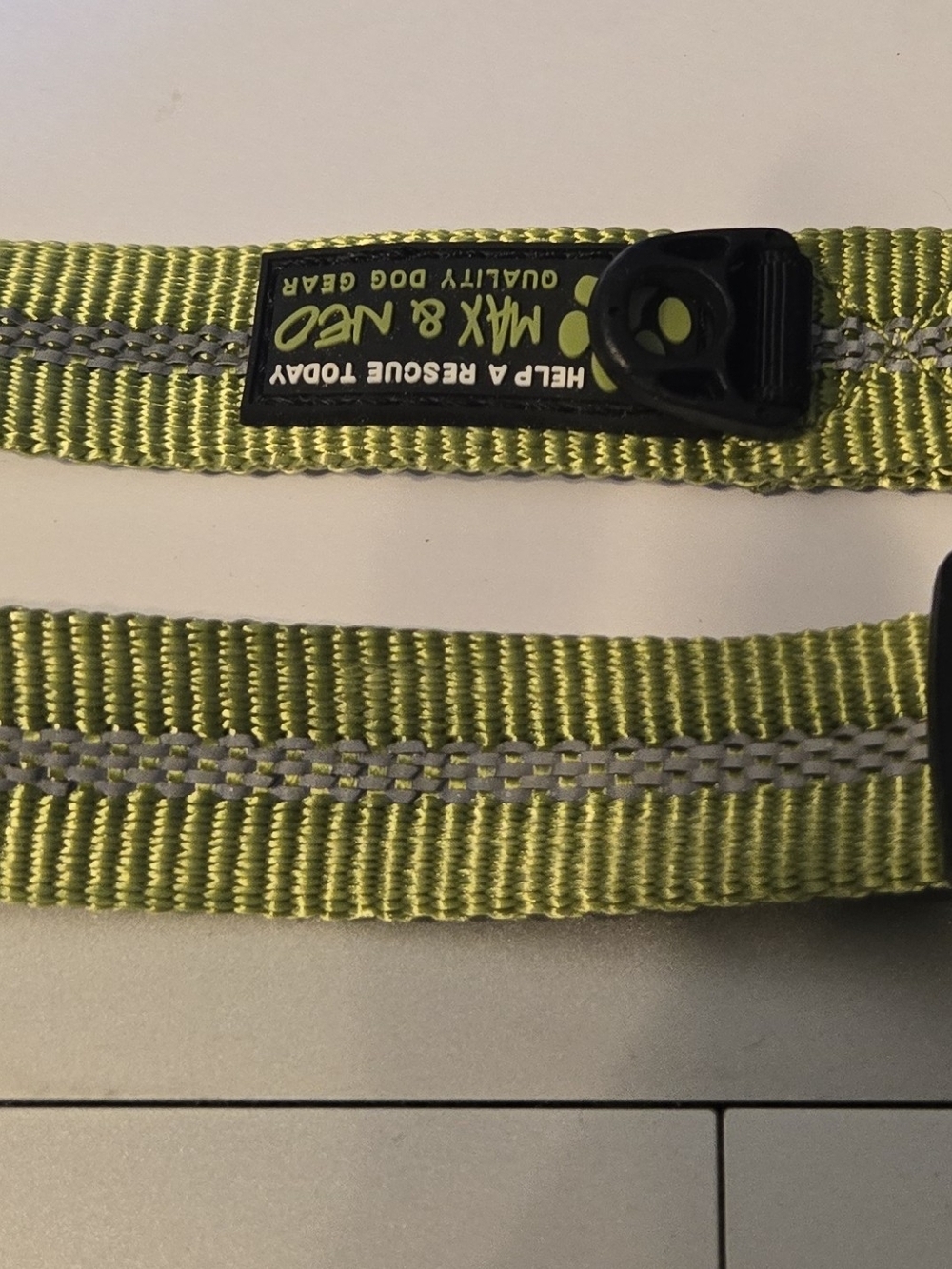 Max & Neo Quality Reflective Dog Collar - Lime Green